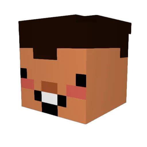 JesusChriist Minecraft avatar head, 3D render