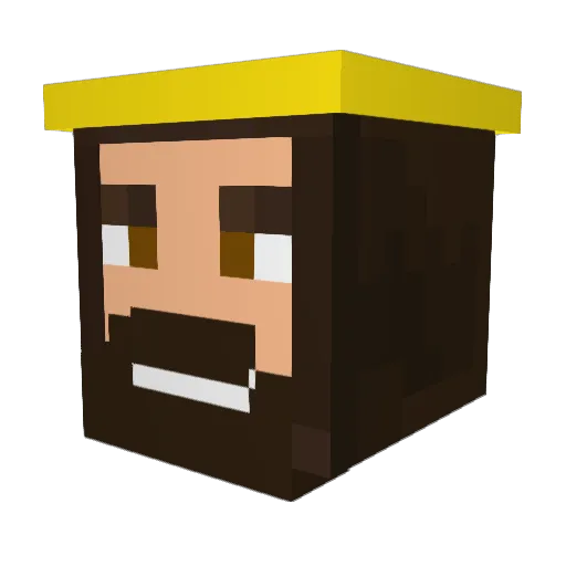JesusPeppe Minecraft avatar head, 3D render