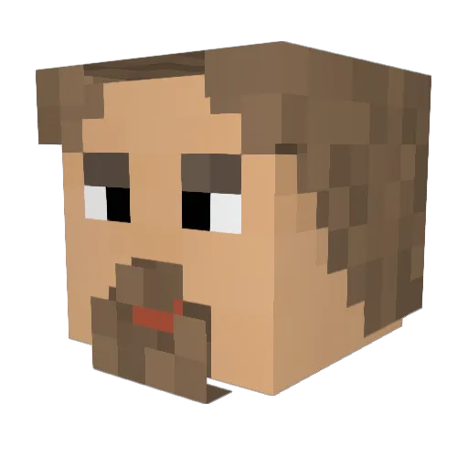 JesusRanch666 Minecraft avatar head, 3D render