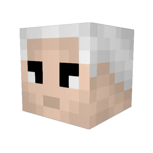 JesusRhodes Minecraft avatar head, 3D render