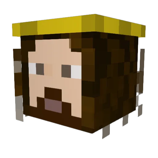 Jesus_Cresus Minecraft avatar head, 3D render