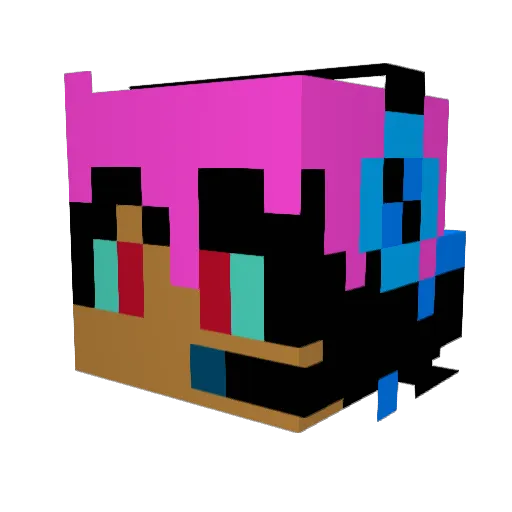 Jesza105 Minecraft avatar head, 3D render