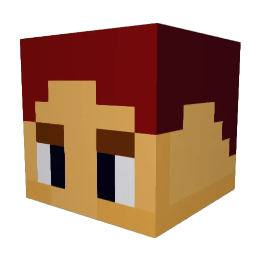 Jet4427 Minecraft avatar head, 3D render