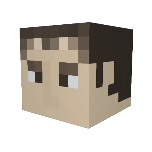 Jet51 Minecraft avatar head, 3D render