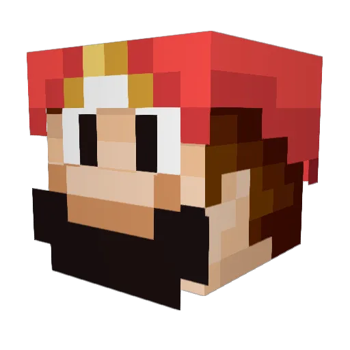 JetBOZO Minecraft avatar head, 3D render