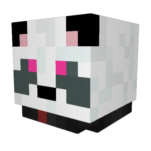 JetCrimson Minecraft avatar head, 3D render