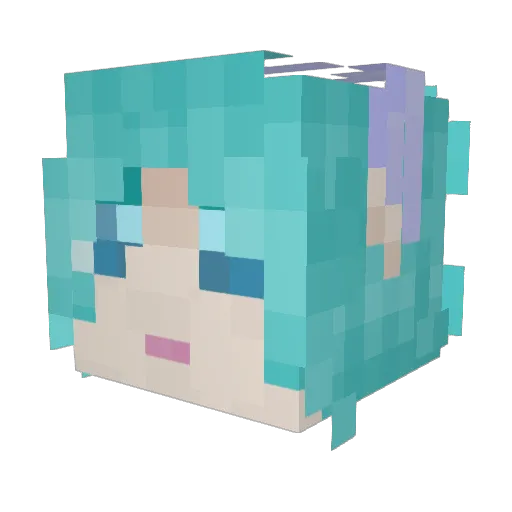 JetForceGemini Minecraft avatar head, 3D render