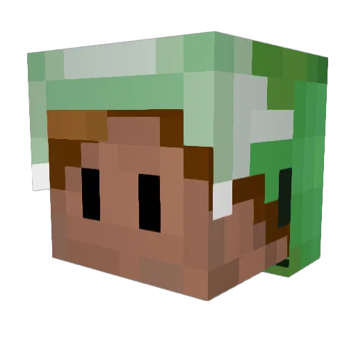 JetPackLP Minecraft avatar head, 3D render