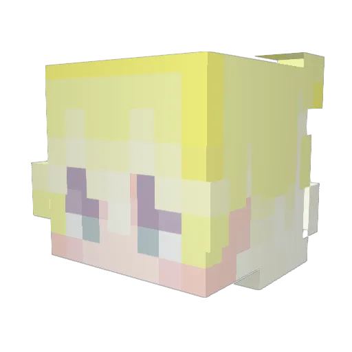 JetReverse Minecraft avatar head, 3D render