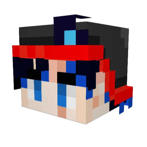 JetStar64 Minecraft avatar head, 3D render