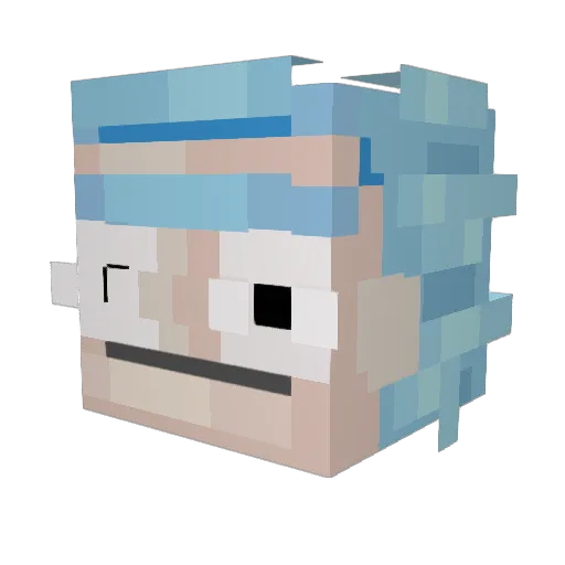 JetTze Minecraft avatar head, 3D render
