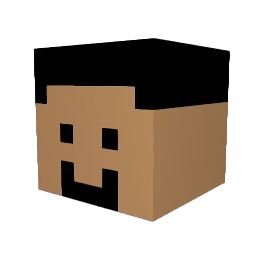 Jet_Plays_247 Minecraft avatar head, 3D render