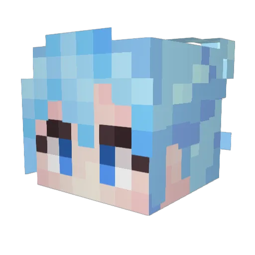 Jet_Senpai Minecraft avatar head, 3D render