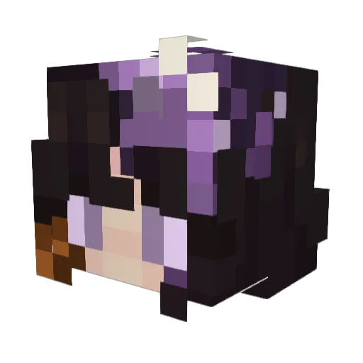 Jetbiopen Minecraft avatar head, 3D render