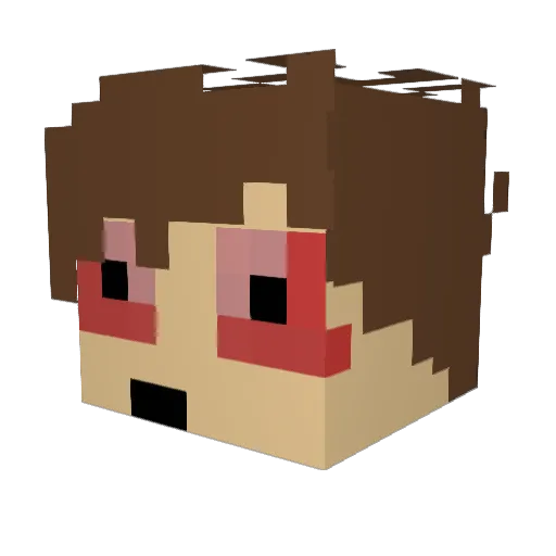 Jetblade334 Minecraft avatar head, 3D render