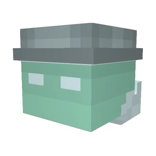 Jeteight Minecraft avatar head, 3D render