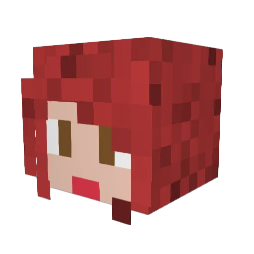 Jetjuh Minecraft avatar head, 3D render
