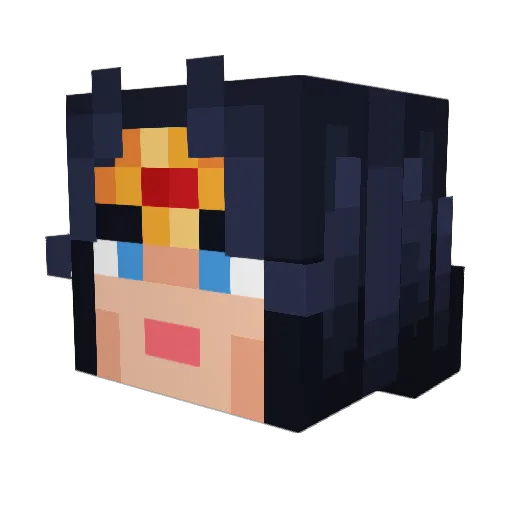 JetlagJen Minecraft avatar head, 3D render