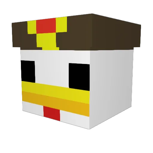 Jetminotaur Minecraft avatar head, 3D render
