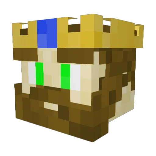 Jetoable Minecraft avatar head, 3D render