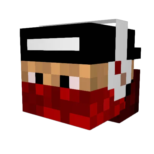 Jetr1x Minecraft avatar head, 3D render