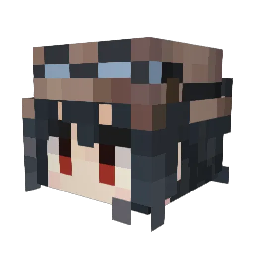 JetraVirsai Minecraft avatar head, 3D render