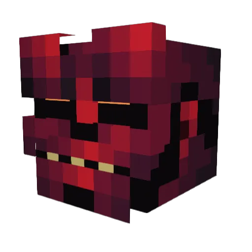 Jetrektos Minecraft avatar head, 3D render