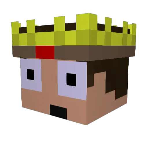 Jetsik Minecraft avatar head, 3D render