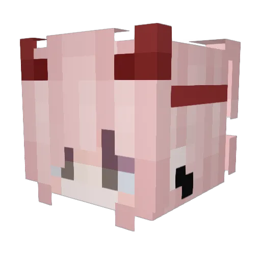 Jetsita Minecraft avatar head, 3D render
