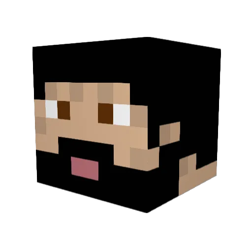 Jetski77 Minecraft avatar head, 3D render