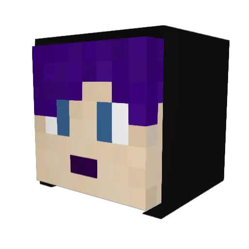 JettXRose Minecraft avatar head, 3D render