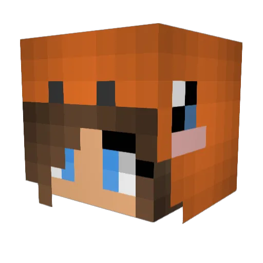 Jett_Fire Minecraft avatar head, 3D render