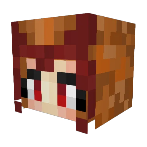 Jettaax Minecraft avatar head, 3D render