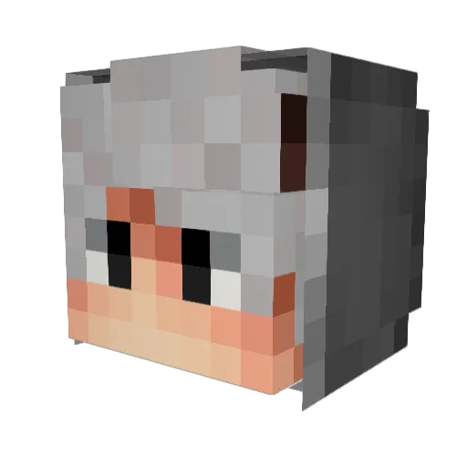 JetteRKunG Minecraft avatar head, 3D render