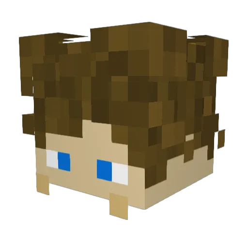 Jetterus Minecraft avatar head, 3D render