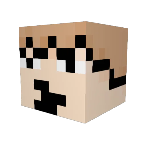 Jettey Minecraft avatar head, 3D render