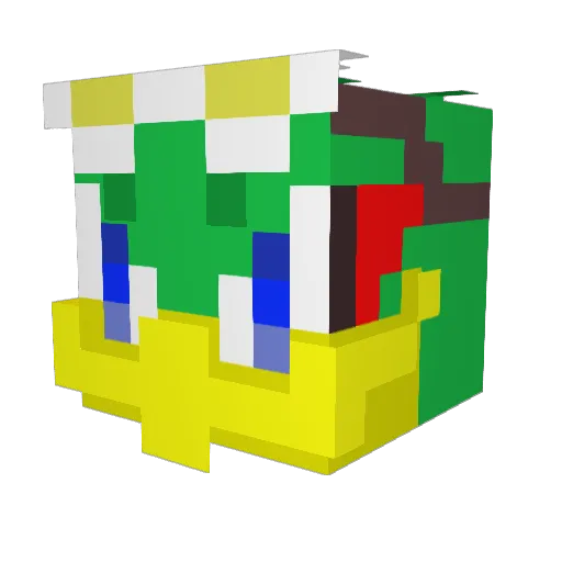 Jetthefunguy Minecraft avatar head, 3D render