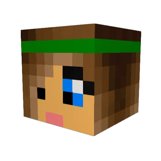 JetthoL Minecraft avatar head, 3D render