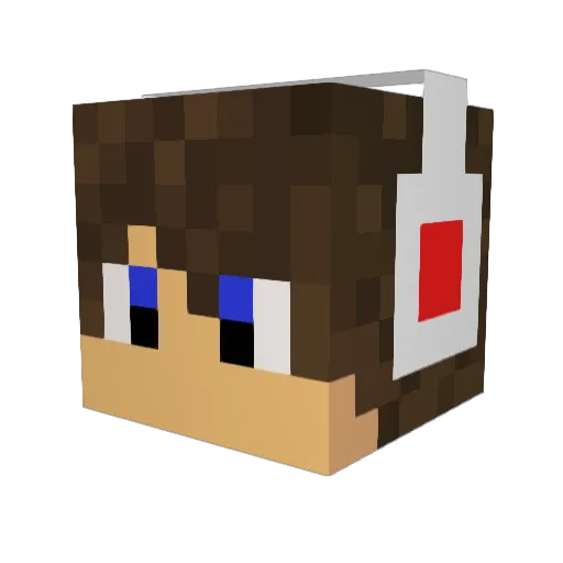 Jettify Minecraft avatar head, 3D render