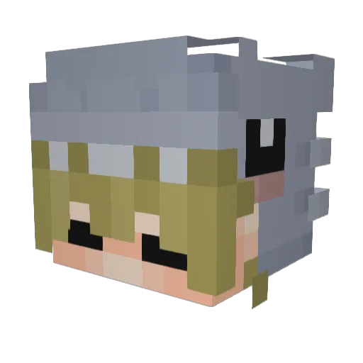 Jettxx1 Minecraft avatar head, 3D render