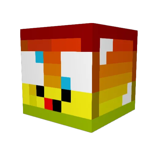 Jetu0104 Minecraft avatar head, 3D render