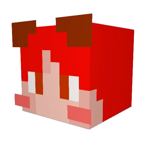 JeuNyeong Minecraft avatar head, 3D render