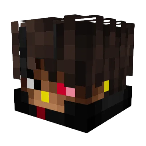 Jeuney Minecraft avatar head, 3D render