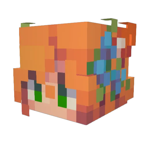 JeunoKK Minecraft avatar head, 3D render