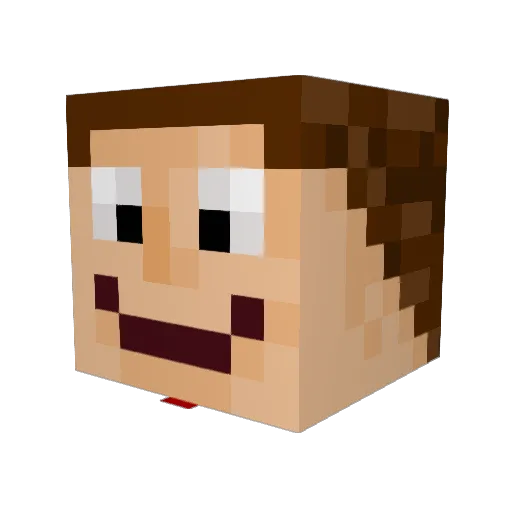 Jeurig Minecraft avatar head, 3D render
