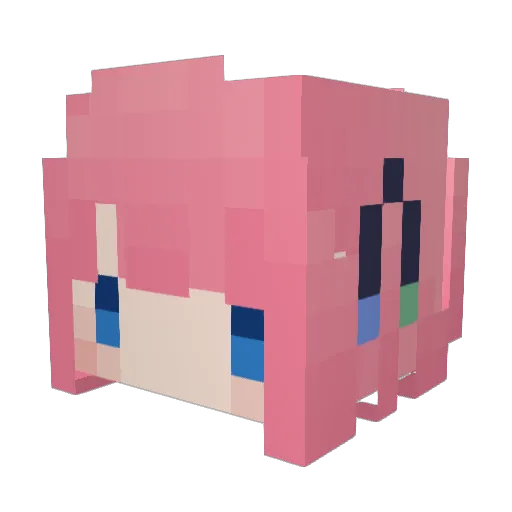 Jeuxz_ Minecraft avatar head, 3D render