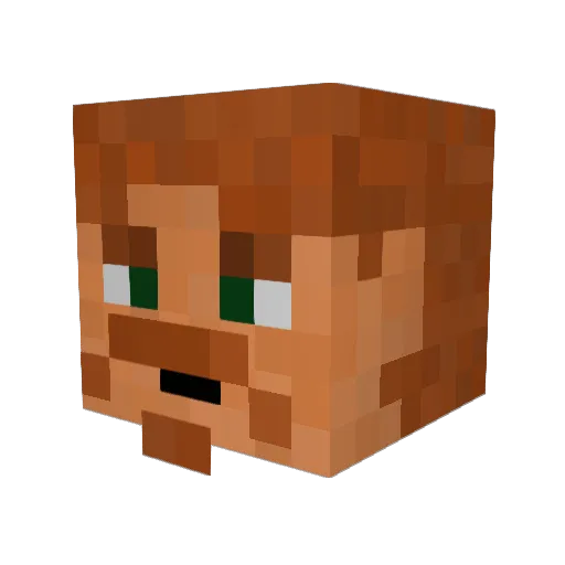 JevPuma Minecraft avatar head, 3D render