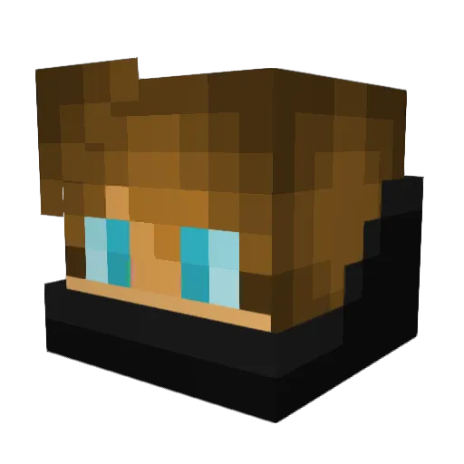 Jevant Minecraft avatar head, 3D render