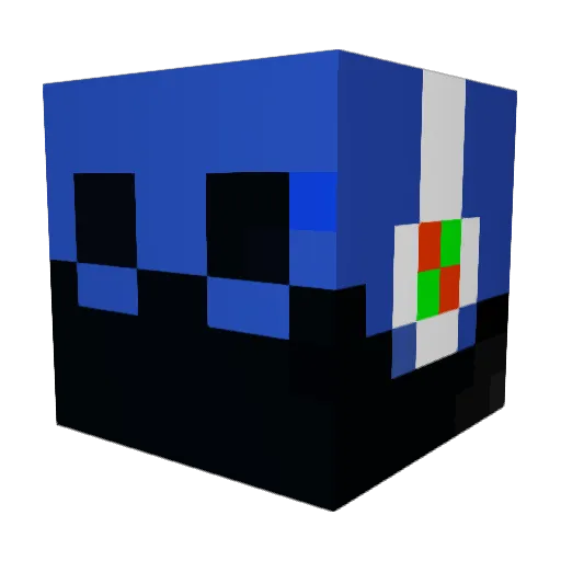 Jevilstv Minecraft avatar head, 3D render