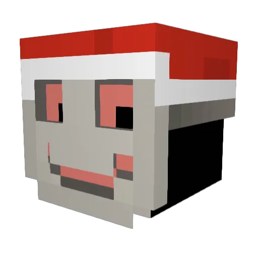 JewCum Minecraft avatar head, 3D render